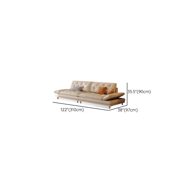 Drawing Room Standard Sofa in Off-White with 3 Pillows