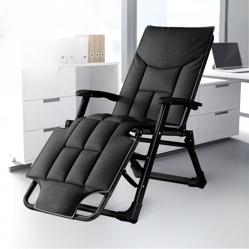 Contemporary Solid Color Arm Recliner with Alloy Frame, Non Rocking Base, and Locking Back Angle