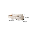 Trendy Solid Color Stain Resistant Standard Sofa/Loveseat/Single Sofa in Beige with Arm, Seats 2 People/5 Person/Seats 3, and 2 Pillows