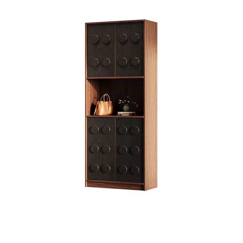 Pine Wood 7 Tiers Shoe Wardrobe with Dustproof Cover