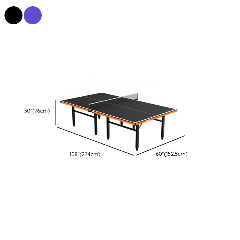 Versatile Indoor/Outdoor Ping Pong Table in Ink/Cerulean with Synthetic Laminate and Paddle