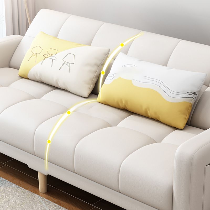 Modern Wood Frame Sofa with Anti Cat Scratch Fabric and Pillow Back