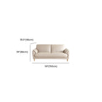 Trendy Solid Color Water Resistant Standard Sofa/Loveseat in Beige with Arm, Seats 3/4-seater/2 People