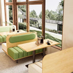 Simple Style Single Sided Booth for Seats 2 with Foam Upholstery