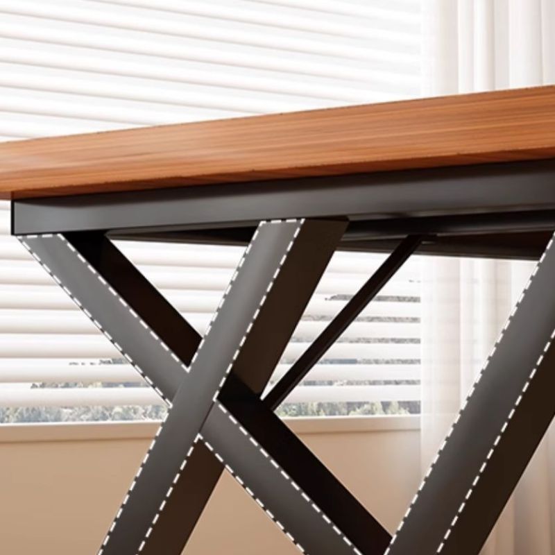 Composite Wood Dining Table with Sleigh Base, Chip Resistant, Seating for 4/6/10-person