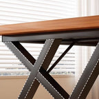 Composite Wood Dining Table with Sleigh Base, Chip Resistant, Seating for 4/6/10-person