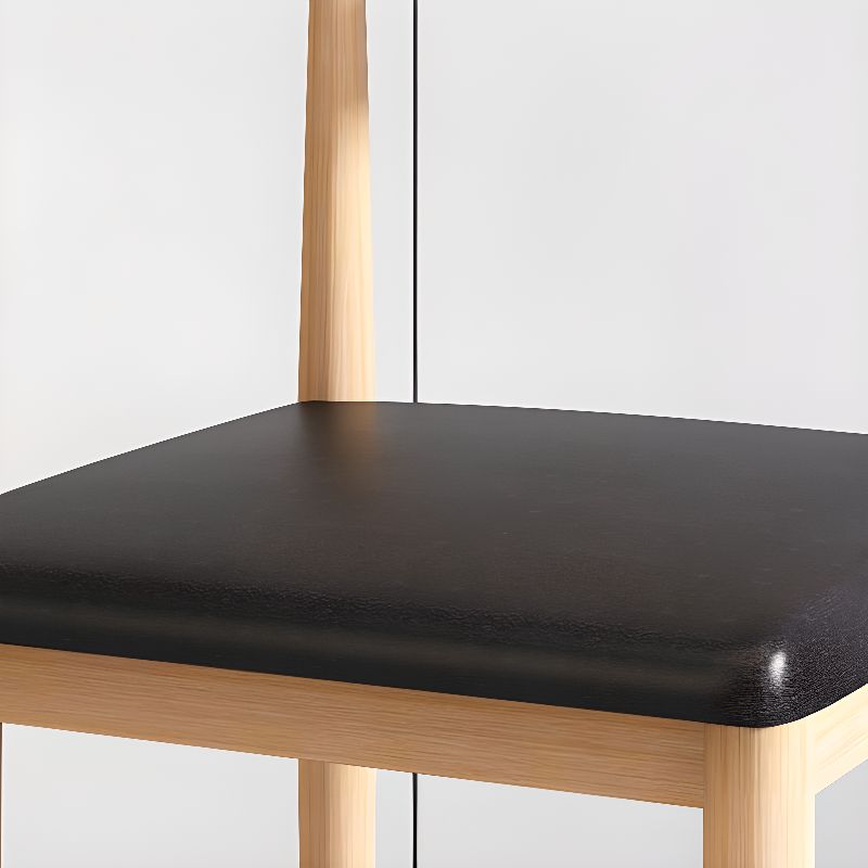 Simple Dinette Side Chair with Ventilated Back, Cushioned Upholstery, Steel Legs, and Foot Pads