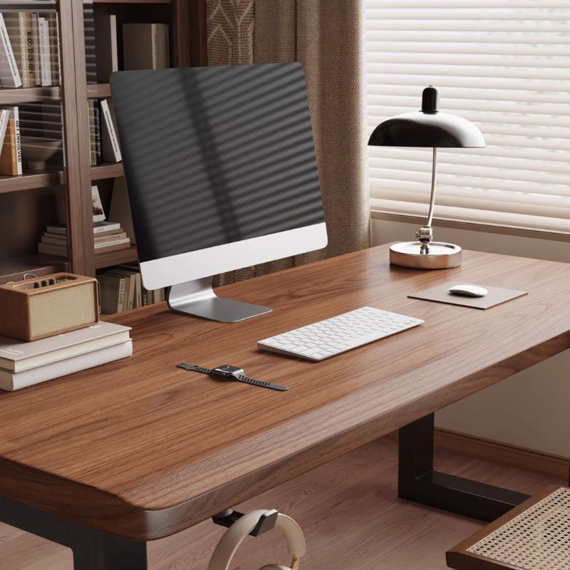 Minimalist Ergonomic Distortion-resistant Sled Base Independent Structure with Wire Management Solid Wood Top