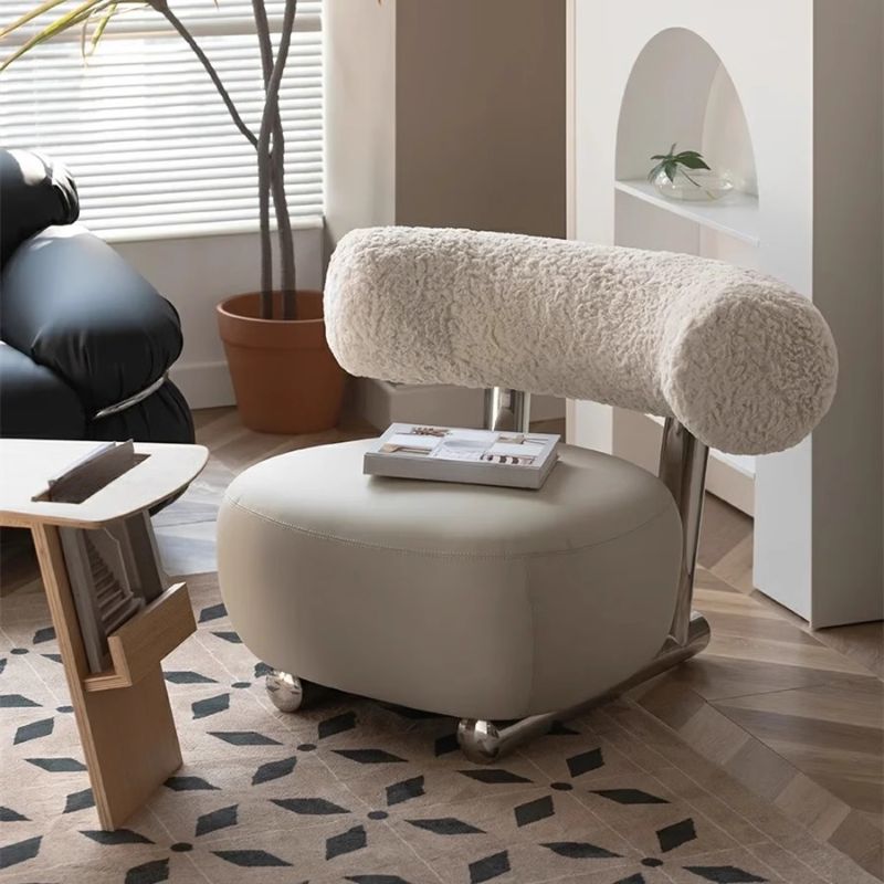 Simplistic Solid Color Side Chair with Arched Back