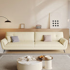 White Standard Sofa/Single Sofa with Armrest and 3 Pillows/1 Pillow