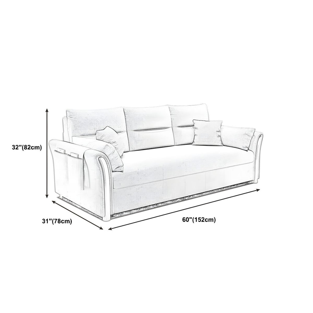 Fabric Sofa Bed Settee Furniture Flared Arm Latex Filled Sofa