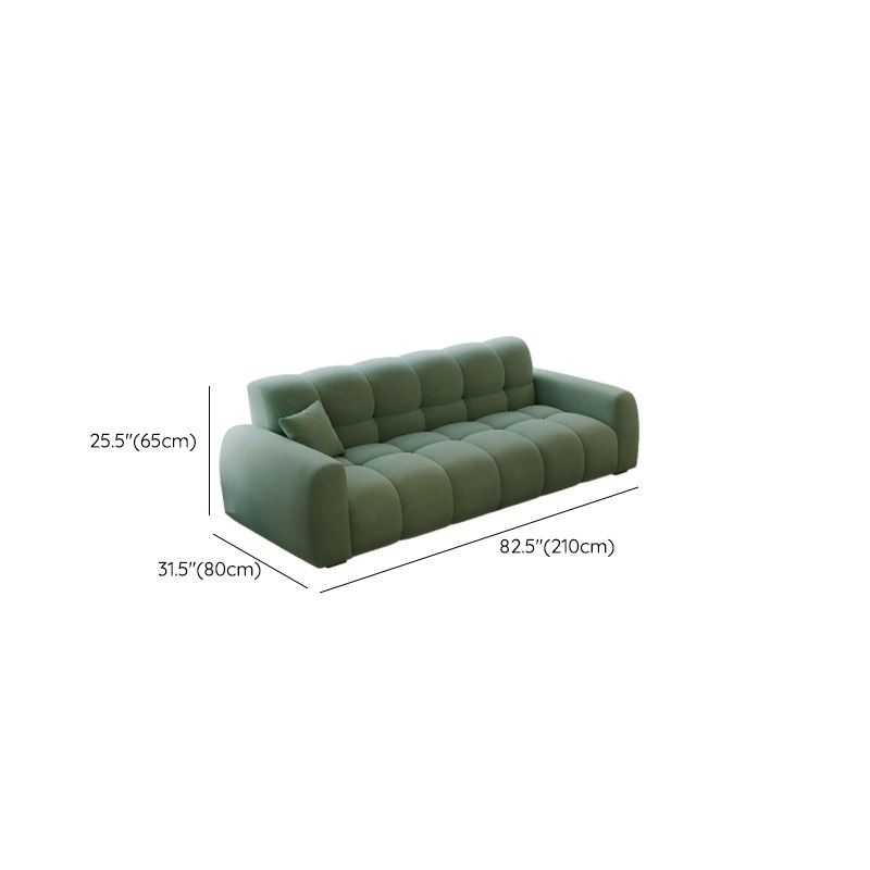 Drawing Room Standard Sofa in Sage Flannel with Armrest and 1 Pillow