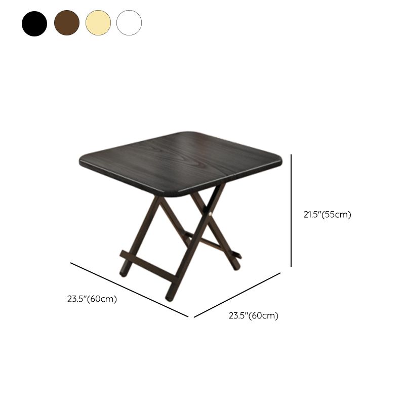 Composite Wood Dining Table with Crossed Legs, Scratch-proof, Foldable, Square Top for 2-seater