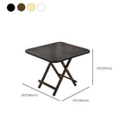 Composite Wood Dining Table with Crossed Legs, Scratch-proof, Foldable, Square Top for 2-seater