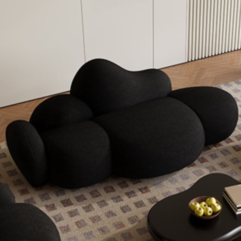 Contemporary Modern Solid Color Scratch-durable Sofa/Loveseat in Midnight Black/Gray/Rose, Seats 3/2-seater
