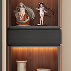 Rectangular Detached Accent Cabinet with Damp-proof, Scratch-immune Glazed Door in Chalk/Sepia and Soft Close Drawer