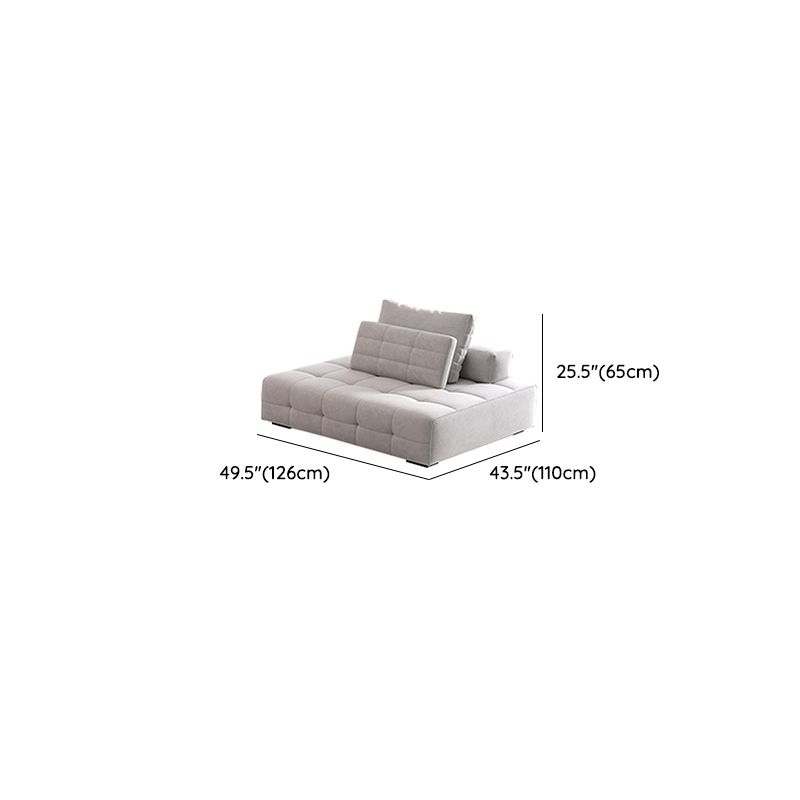 Modish Solid Color Scratch-durable/Stain Resistant Standard Sofa/Single Sofa in Chalk, 5 Person/4-seater/Seats 3