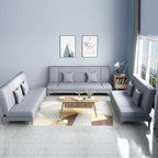 Contemporary Modern Grey/Azure/Emerald Green Sleeper, Solid Color, 3-Seater with 2 Pillows