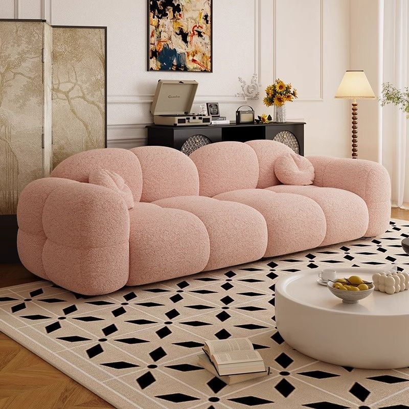 Trendy Solid Color Stain Resistant Standard Sofa in Grey/Taupe/Amber Color with Arm, 4-seater/Seats 3 and 2 Pillows