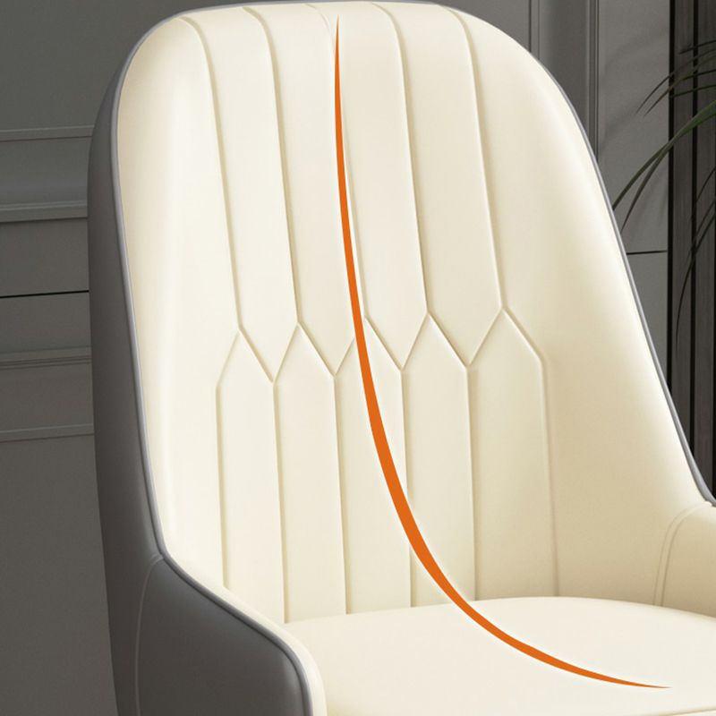 Low Back Upholstered Dining Chair with Metal Legs for Dining Room