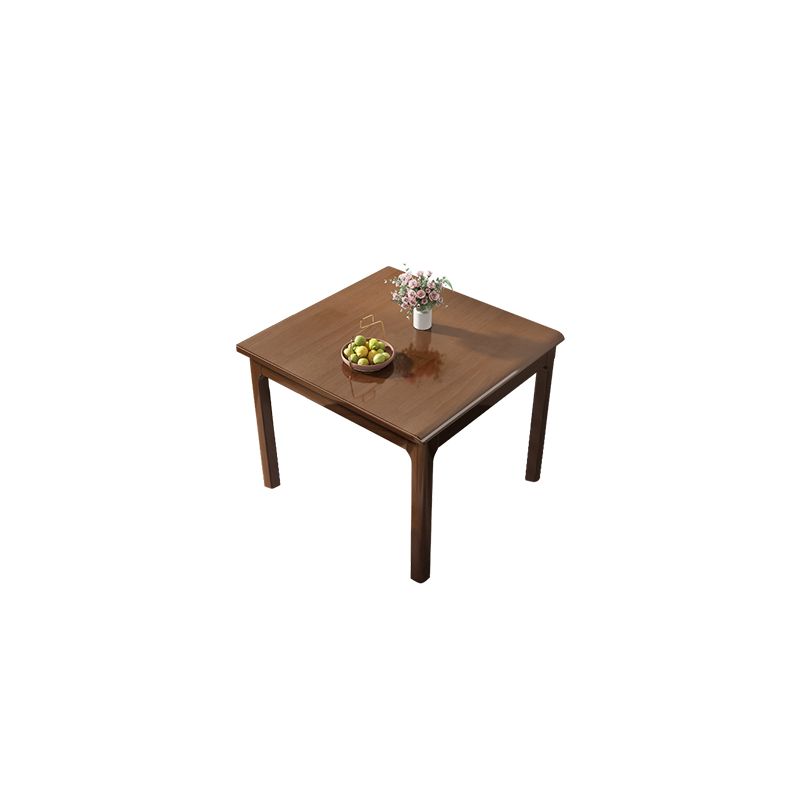 Contemporary Solid Wood Kitchen & Dining Table in Sepia/Wood Color with Fixed Legs for 2 People/4-person Seating