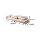 Modish Solid Color Water Resistant Standard Sofa in Off-White, Seats 3/5 Person/4-seater with 3 Pillows