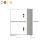 Elegant Locking Wood Filing Cabinet with Shelves & Smooth Casters