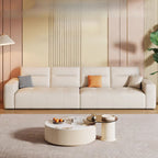 Fade-proofed Standard/Single Sofa in Off-White for Drawing Room with Armrest and 3/1 Pillow