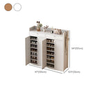 Bambusa 7-tier/6 Tiers/8-tier Shoe Displays with Horizontal Sloping Shelves and Dustproof Cover