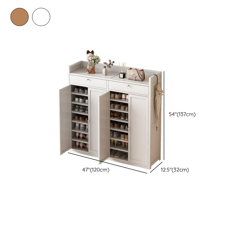 Bambusa 7-tier/6 Tiers/8-tier Shoe Displays with Horizontal Sloping Shelves and Dustproof Cover
