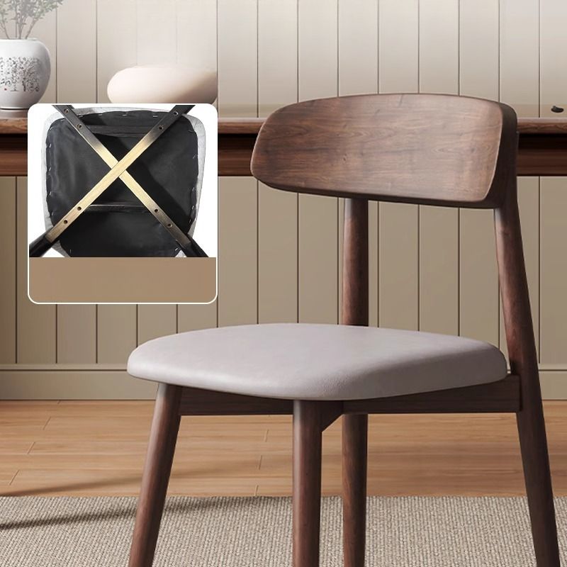 Casual Drawing Room Armless Chair with Ventilated Back, Padded Upholstery, Natural Wood Legs, and Foot Pads