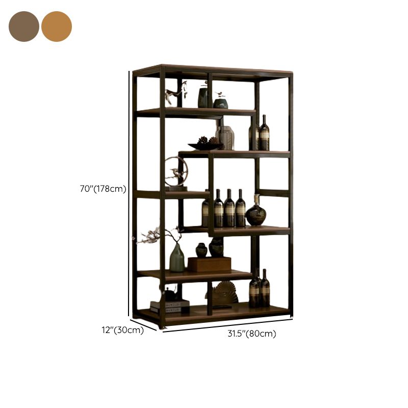 Ground Curio Cabinet with 7/8 Shelves and Accessible Storage