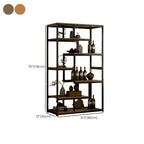 Ground Curio Cabinet with 7/8 Shelves and Accessible Storage