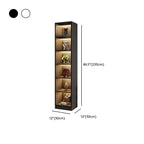 Elegant Glass Display Cabinet with Wood and Lighting Included