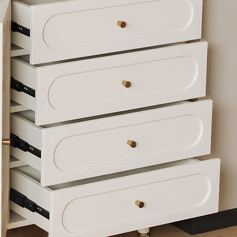 Chalk Casual Raw Wood Combo Dresser with 4/5 Drawers, Hutch, 3 Interior Shelves, Horizontal/Vertical