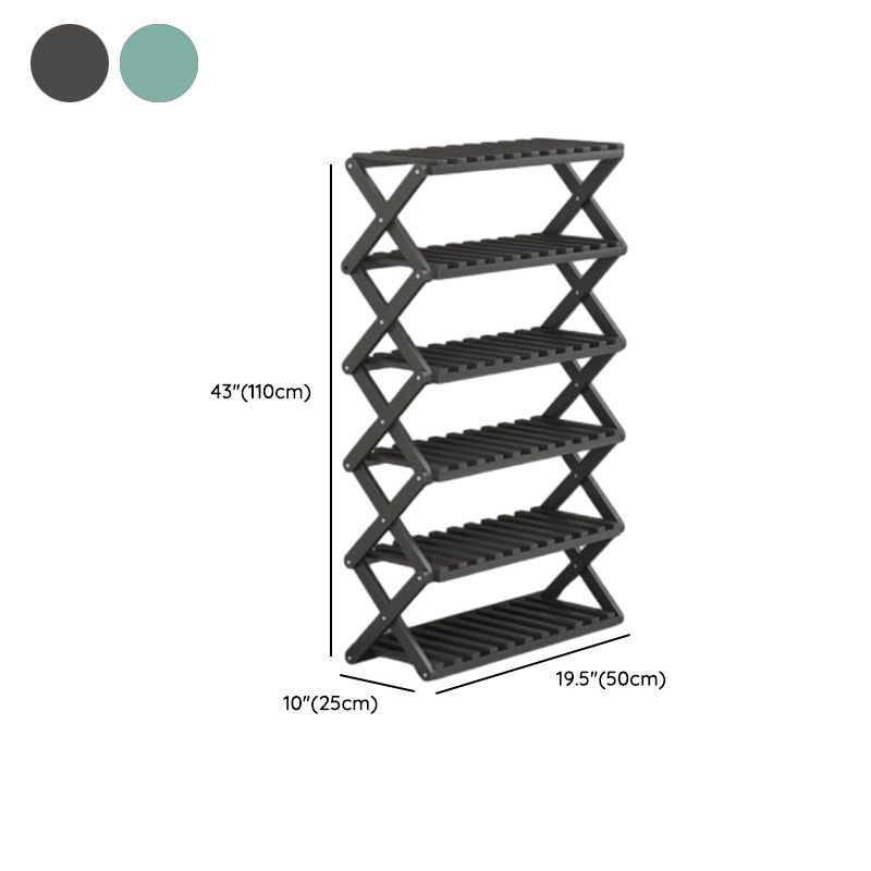 Art Deco Bambusa Rectangle Shoe Rack with 6/4/5 Shelves, Capacity for 1-30 Pairs, Drawing Room