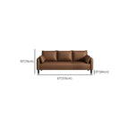 Drawing Room Sofa in Pu Leather with Cerulean/Mocha/Off-White Armrest