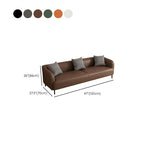 Drawing Room Standard Sofa in Pu Leather with Dark Gray/Sage/Amber Color and Armrest