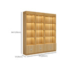 Multi-shelf Modern & Contemporary Style Wood Hutch Cabinet for Living Room