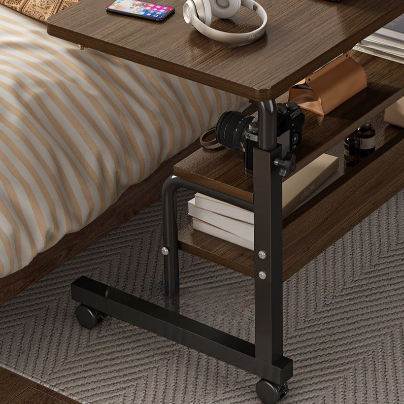 Trendy Engineered Wood Laptop Cart with Flexible Height and Casters