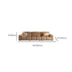 Mocha Full Grain Leather Standard/Single Sofa with 3/1 Pillows