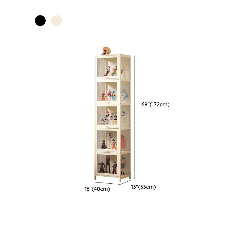 Bambusa Flooring Curio Cabinet with Stockroom, 4 Cabinets/3 Cabinets/2 Cabinets, 4 Shelves/3 Shelves/2 Shelves, 4 Doors/3 Doors/2 Doors