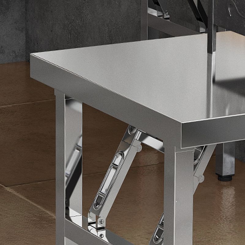 Stainless Steel Trendy Folding Rectangle/Square Foldable Banquet Table, Rust Resistant with Stainless Alloy Top