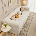 Trendy Solid Color Stain Resistant Standard Sofa in Black/Grey/Amber Color, Seats 3