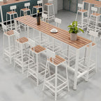 Industrial 1/5/9 Pieces Bar Table Set Wood Counter Table with High Stools for Bar
