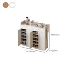 Bambusa 7-tier/6 Tiers/8-tier Shoe Displays with Horizontal Sloping Shelves and Dustproof Cover