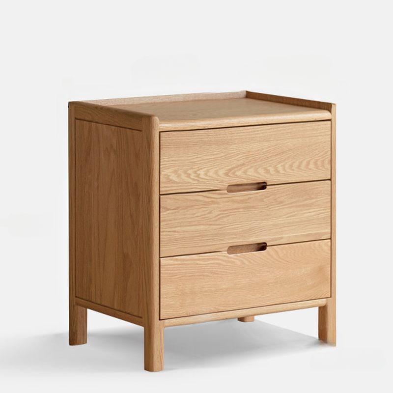 Victorian Nightstand With Drawer Organization Featuring Natural Wood Countertop