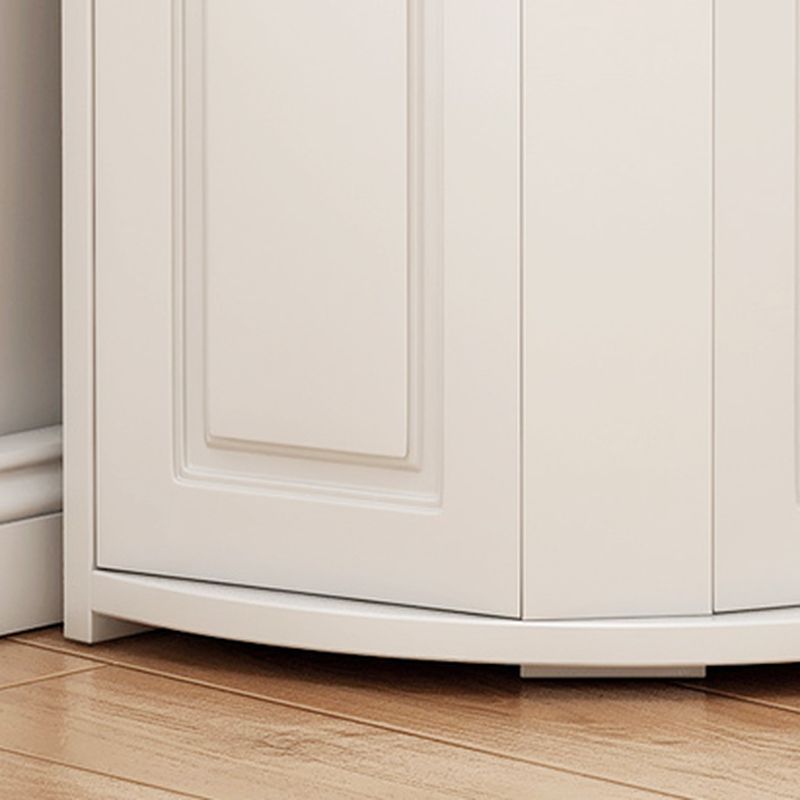 Nook Detached Accent Cabinet with Damp-proof Closet, 4 Exterior Shelves, Grip Bars, and Chalk Top