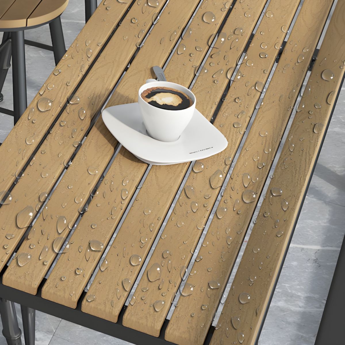 Modern Outdoor Pub Dining Set 1/2/5 Pieces Rectangle Metal Counter Height Pub Set