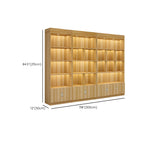 Multi-shelf Modern & Contemporary Style Wood Hutch Cabinet for Living Room